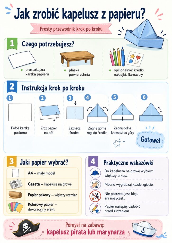 Jak zrobić kapelusz z papieru